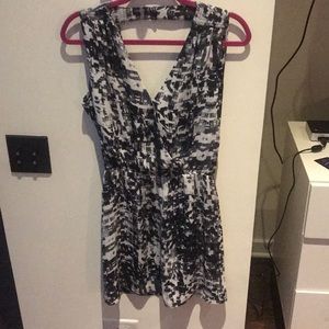 Parker black and white dress